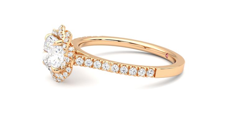 Taylor & Hart Entwine Cushion Engagement Ring 360 degree image 22