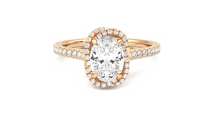 Taylor & Hart Entwine Oval Engagement Ring 360 detail 01