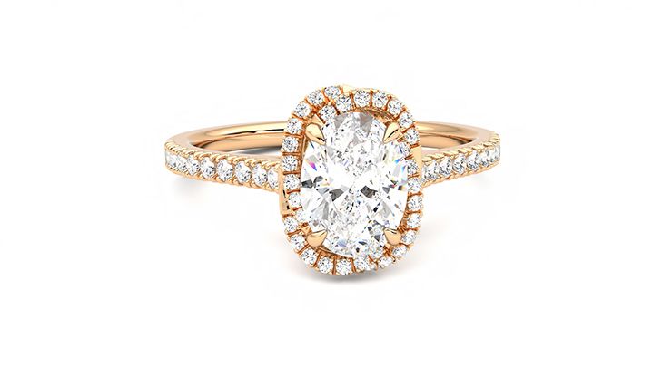 Taylor & Hart Entwine Oval Engagement Ring 360 degree image 2
