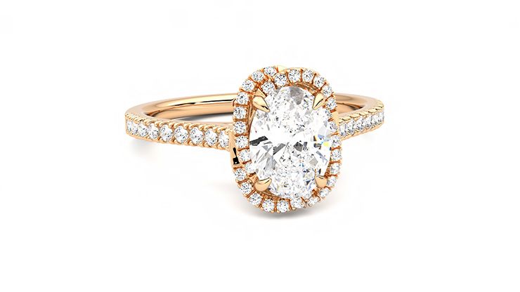 Taylor & Hart Entwine Oval Engagement Ring 360 degree image 3