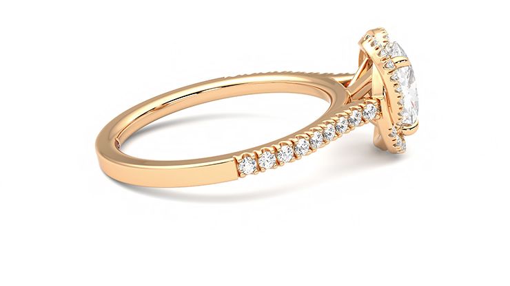 Taylor & Hart Entwine Oval Engagement Ring 360 degree image 10