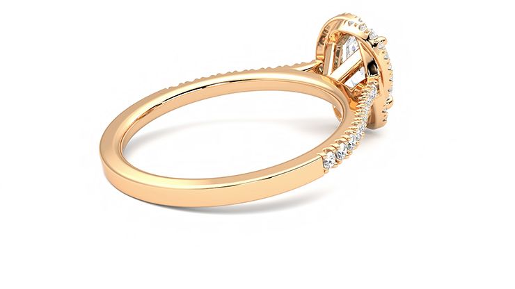 Taylor & Hart Entwine Oval Engagement Ring 360 degree image 12