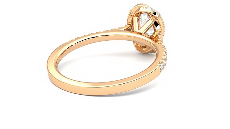 Taylor & Hart Entwine Oval Engagement Ring 360 degree image 13