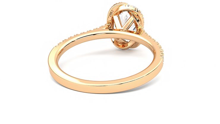 Taylor & Hart Entwine Oval Engagement Ring 360 degree image 14