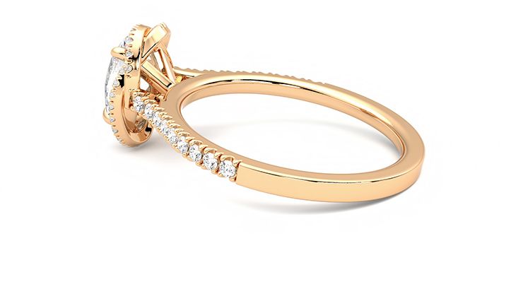 Taylor & Hart Entwine Oval Engagement Ring 360 degree image 19