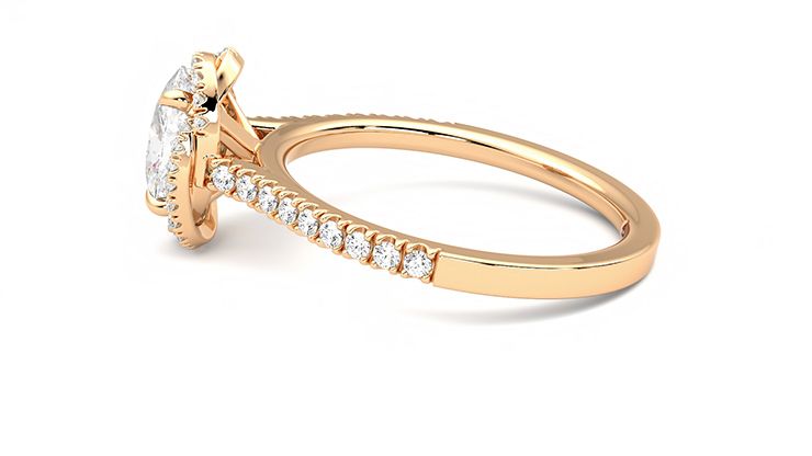 Taylor & Hart Entwine Oval Engagement Ring 360 degree image 20