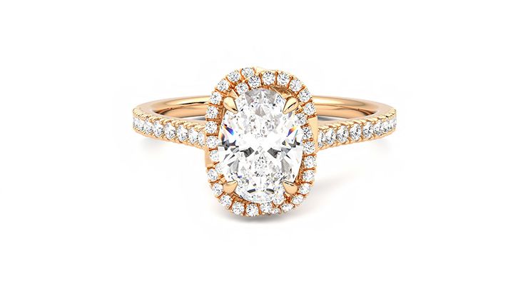 Taylor & Hart Entwine Oval Engagement Ring 360 degree image 29