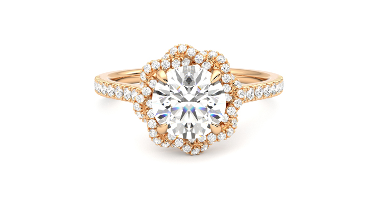 Taylor & Hart Entwine Round Engagement Ring 360 degree image 0