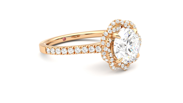 Taylor & Hart Entwine Round Engagement Ring 360 degree image 6