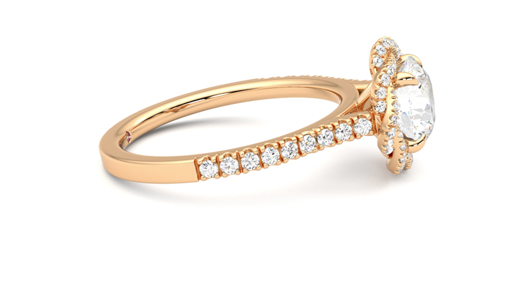 Taylor & Hart Entwine Round Engagement Ring 360 degree image 9