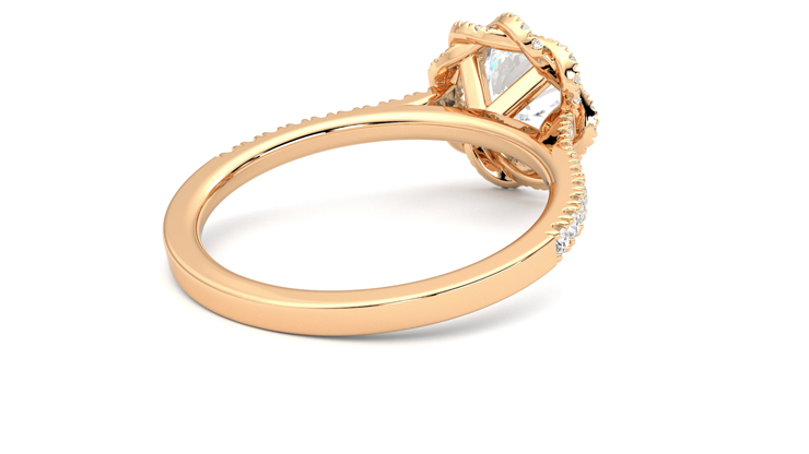Taylor & Hart Entwine Round Engagement Ring 360 degree image 13