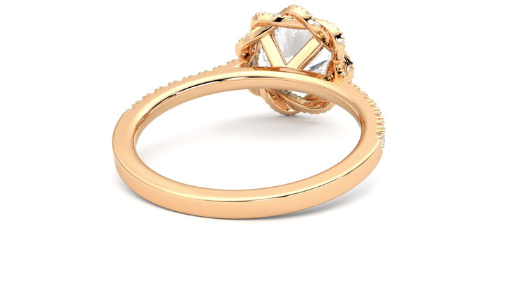 Taylor & Hart Entwine Round Engagement Ring 360 degree image 14