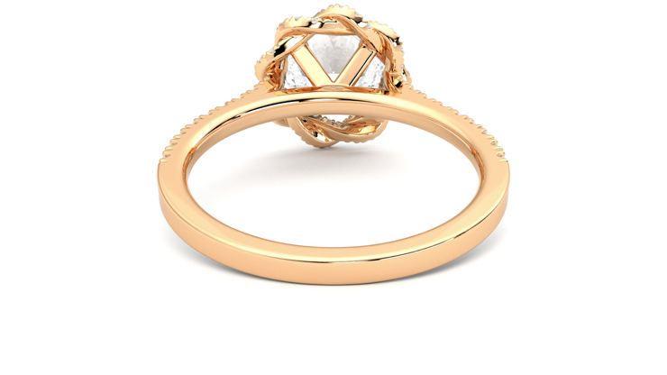 Taylor & Hart Entwine Round Engagement Ring 360 degree image 15