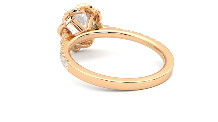 Taylor & Hart Entwine Round Engagement Ring 360 degree image 17