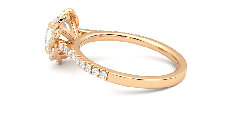 Taylor & Hart Entwine Round Engagement Ring 360 degree image 19