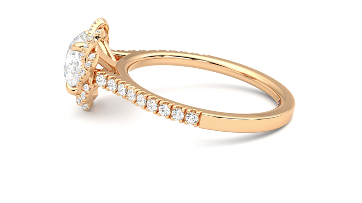 Taylor & Hart Entwine Round Engagement Ring 360 degree image 20
