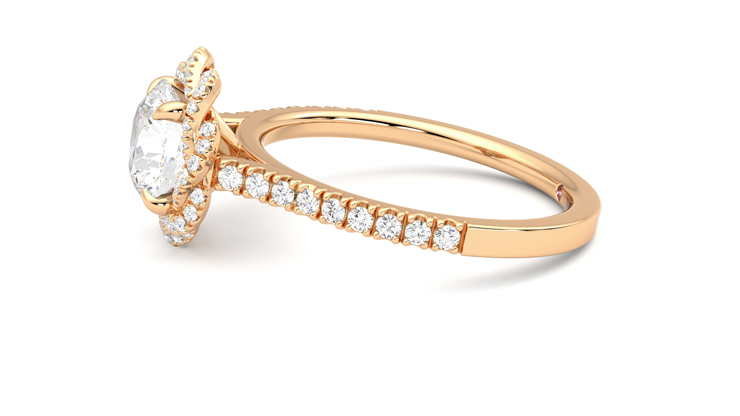 Taylor & Hart Entwine Round Engagement Ring 360 degree image 21