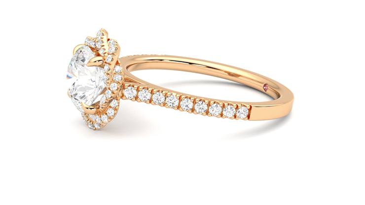 Taylor & Hart Entwine Round Engagement Ring 360 degree image 22