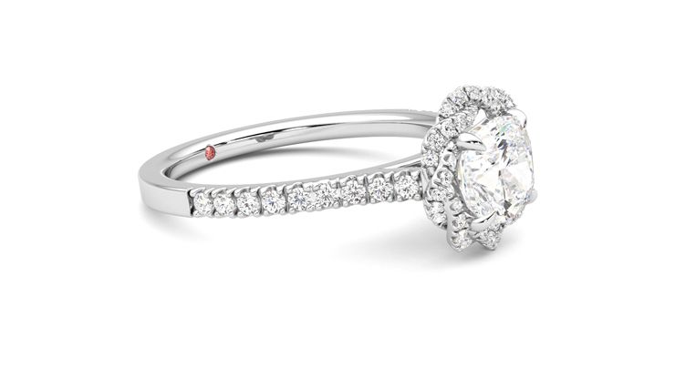 Taylor & Hart Entwine Cushion Engagement Ring 360 degree image 7