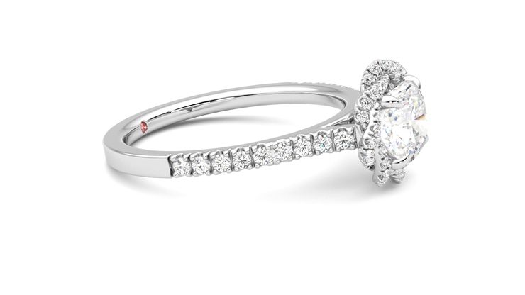 Taylor & Hart Entwine Cushion Engagement Ring 360 degree image 8
