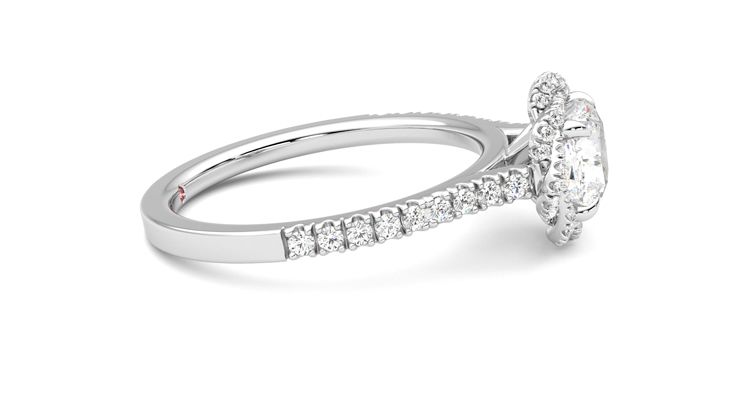 Taylor & Hart Entwine Cushion Engagement Ring 360 degree image 9