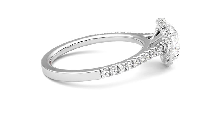 Taylor & Hart Entwine Cushion Engagement Ring 360 degree image 10