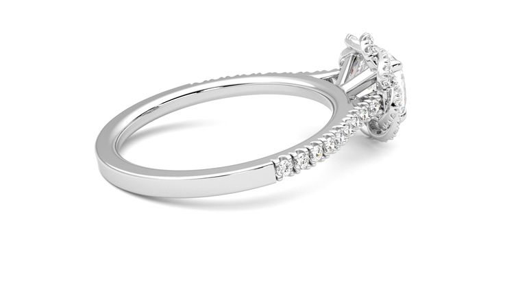 Taylor & Hart Entwine Cushion Engagement Ring 360 degree image 11