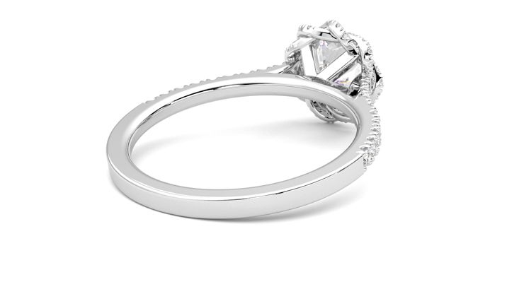Taylor & Hart Entwine Cushion Engagement Ring 360 degree image 13