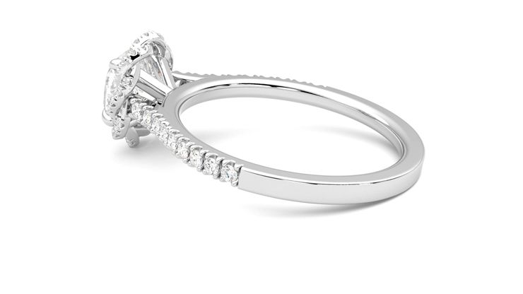 Taylor & Hart Entwine Cushion Engagement Ring 360 degree image 19