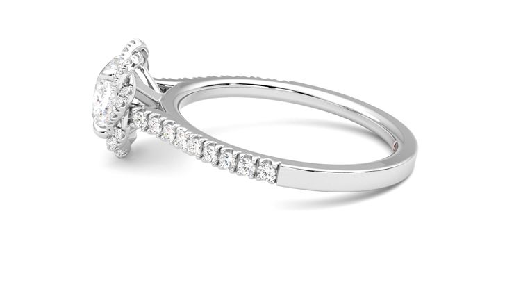 Taylor & Hart Entwine Cushion Engagement Ring 360 degree image 20