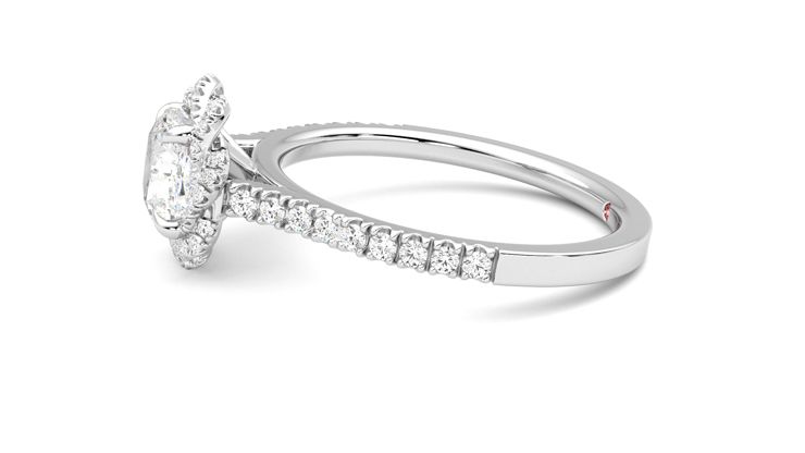 Taylor & Hart Entwine Cushion Engagement Ring 360 degree image 21