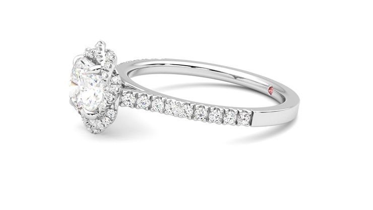 Taylor & Hart Entwine Cushion Engagement Ring 360 degree image 22