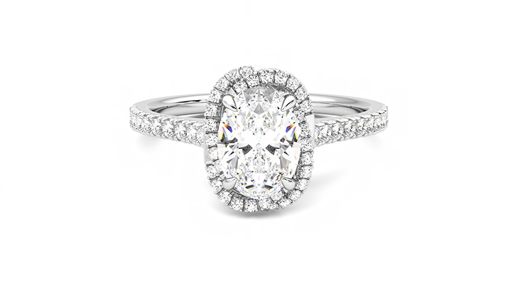 Taylor & Hart Entwine Oval Engagement Ring 360 detail 01