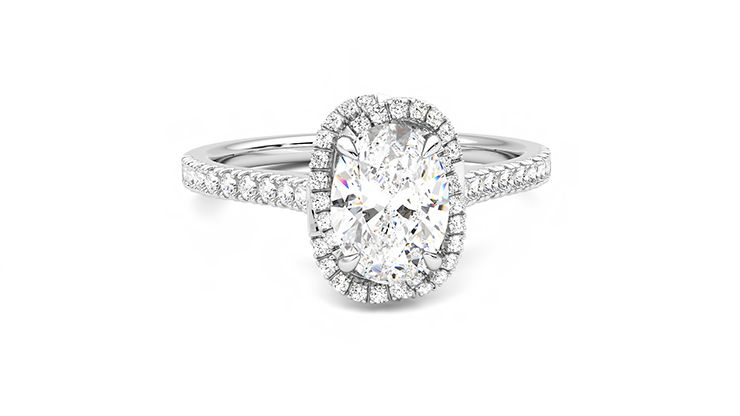 Taylor & Hart Entwine Oval Engagement Ring 360 degree image 2