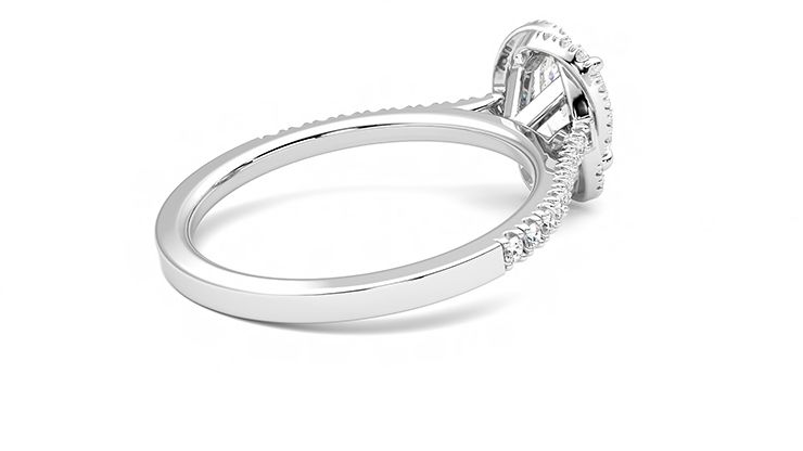 Taylor & Hart Entwine Oval Engagement Ring 360 degree image 12
