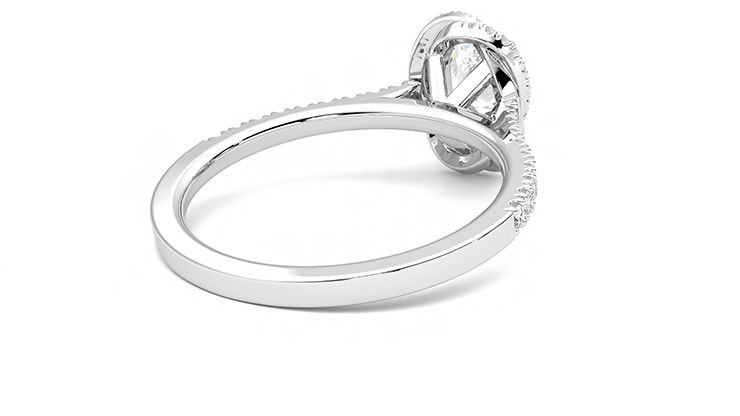 Taylor & Hart Entwine Oval Engagement Ring 360 degree image 13