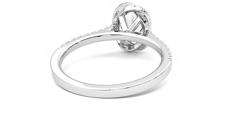 Taylor & Hart Entwine Oval Engagement Ring 360 degree image 14