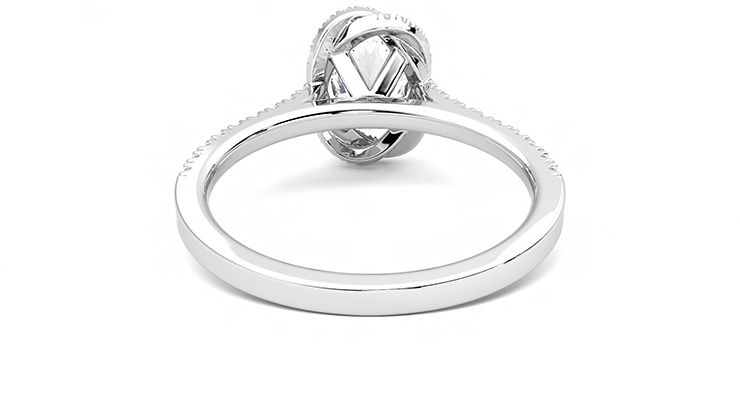 Taylor & Hart Entwine Oval Engagement Ring 360 degree image 15