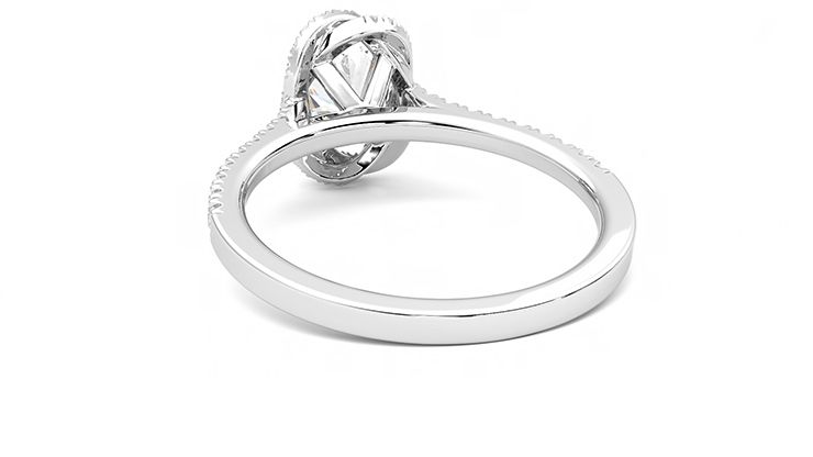 Taylor & Hart Entwine Oval Engagement Ring 360 degree image 16