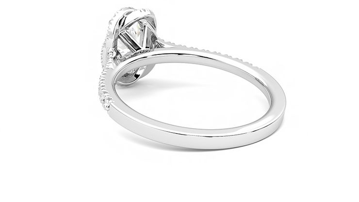 Taylor & Hart Entwine Oval Engagement Ring 360 degree image 17