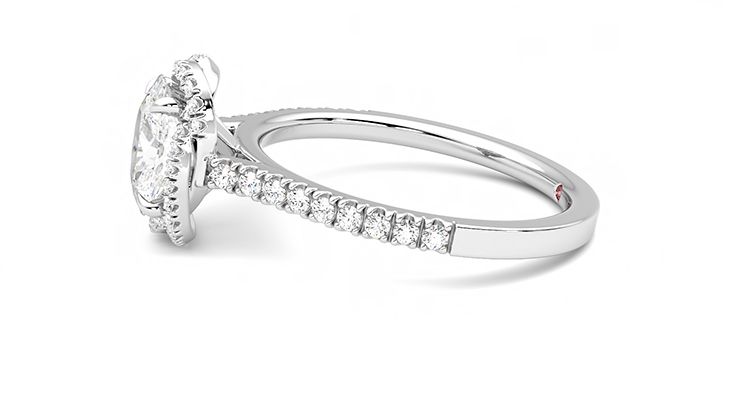 Taylor & Hart Entwine Oval Engagement Ring 360 degree image 21