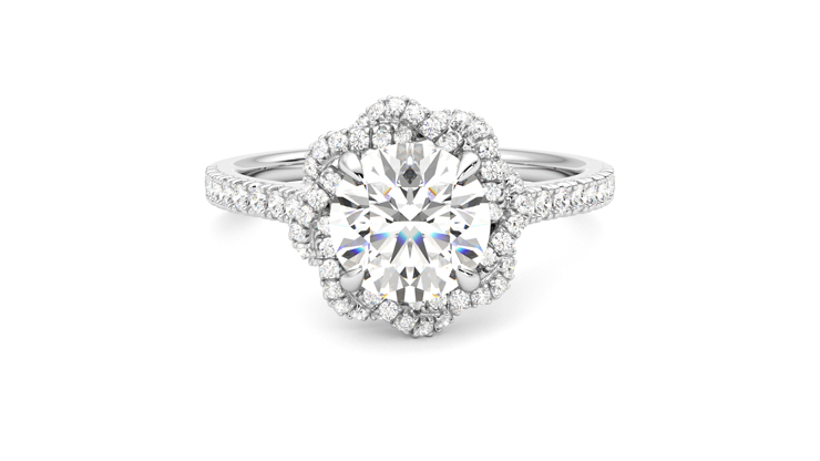 Taylor & Hart Entwine Round Engagement Ring 360 detail 01