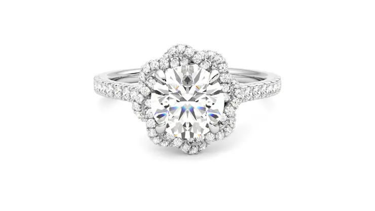 Taylor & Hart Entwine Round Engagement Ring 360 detail 01