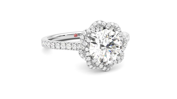 Taylor & Hart Entwine Round Engagement Ring 360 degree image 4