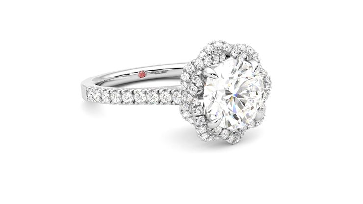 Taylor & Hart Entwine Round Engagement Ring 360 degree image 5