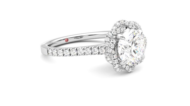 Taylor & Hart Entwine Round Engagement Ring 360 degree image 6