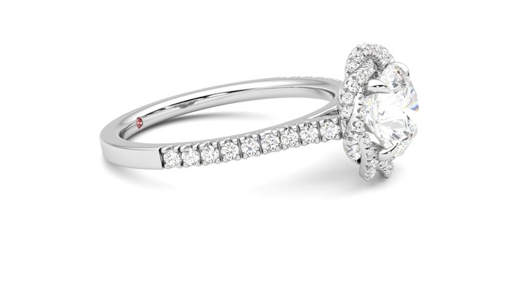 Taylor & Hart Entwine Round Engagement Ring 360 degree image 8