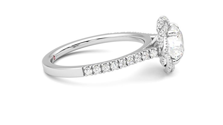 Taylor & Hart Entwine Round Engagement Ring 360 degree image 9