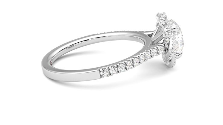 Taylor & Hart Entwine Round Engagement Ring 360 degree image 10