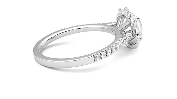 Taylor & Hart Entwine Round Engagement Ring 360 degree image 11